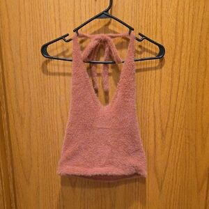 Gymshark Whitney Simmons Fuzzy Halter Top